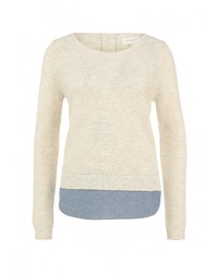 Женский бежевый свитер с круглым вырезом от SPRINGFIELD