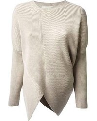 Женский бежевый свитер с круглым вырезом от Stella McCartney