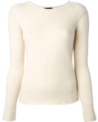 Женский бежевый свитер с круглым вырезом от The Row