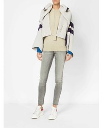 Женский бежевый свитер с круглым вырезом от Undercover