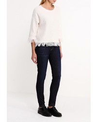 Женский бежевый свитер с круглым вырезом от Tom Tailor Denim