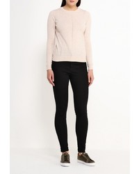 Женский бежевый свитер с круглым вырезом от Topshop