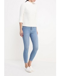 Женский бежевый свитер с круглым вырезом от Topshop