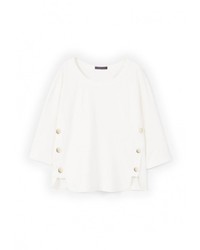 Женский бежевый свитер с круглым вырезом от Violeta BY MANGO