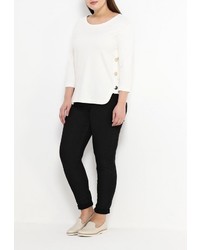 Женский бежевый свитер с круглым вырезом от Violeta BY MANGO