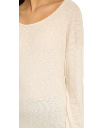Женский бежевый свитер с круглым вырезом от David Lerner