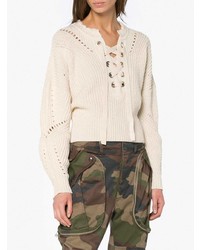 Женский бежевый свитер с круглым вырезом от Isabel Marant