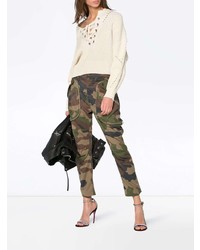 Женский бежевый свитер с круглым вырезом от Isabel Marant