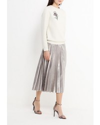 Женский бежевый свитер с круглым вырезом от Zarina