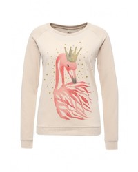 Женский бежевый свитер с круглым вырезом от Спартак