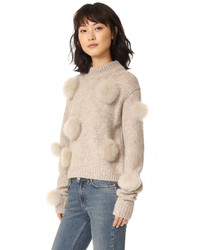 Женский бежевый свитер от Tibi