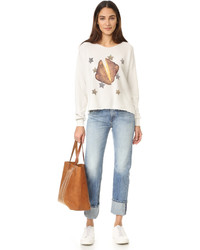 Женский бежевый свитер от Wildfox Couture