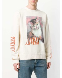 Мужской бежевый свитшот с принтом от Heron Preston