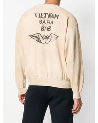 Мужской бежевый свитшот с принтом от Wild Donkey