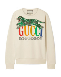 Женский бежевый свитшот с принтом от Gucci