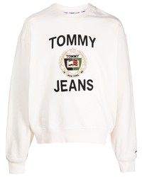 Мужской бежевый свитшот с принтом от Tommy Jeans