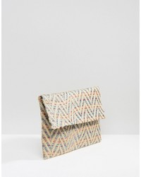 Бежевый соломенный клатч от Glamorous