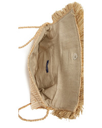 Бежевый соломенный клатч от Hat Attack