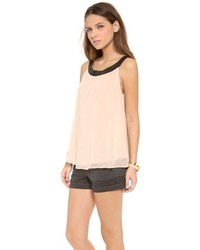 Бежевый топ без рукавов от Alice + Olivia