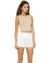 Бежевый укороченный топ от Alice + Olivia