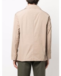 Мужской бежевый хлопковый двубортный пиджак от Hevo