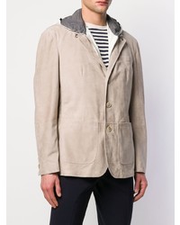 Мужской бежевый хлопковый пиджак от Brunello Cucinelli