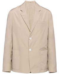 Мужской бежевый хлопковый пиджак от Prada
