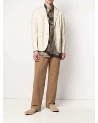 Мужской бежевый хлопковый пиджак от Acne Studios
