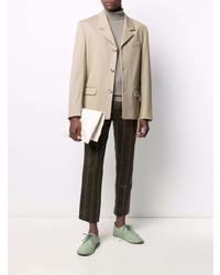 Мужской бежевый хлопковый пиджак от Nanushka