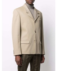 Мужской бежевый хлопковый пиджак от Nanushka