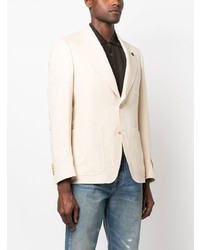 Мужской бежевый хлопковый пиджак от Lardini