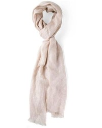 Женский бежевый хлопковый шарф от Brunello Cucinelli