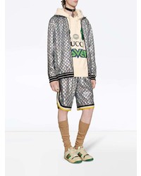 Мужской бежевый худи с принтом от Gucci