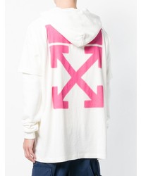 Мужской бежевый худи с принтом от Off-White