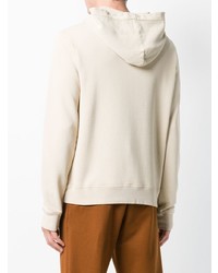 Мужской бежевый худи с принтом от Maison Margiela