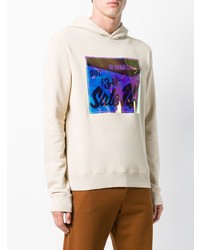 Мужской бежевый худи с принтом от Maison Margiela