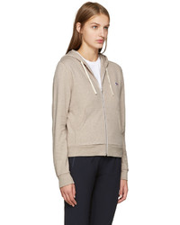 Женский бежевый худи от MAISON KITSUNE