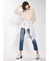 Женский бежевый худи от Topshop