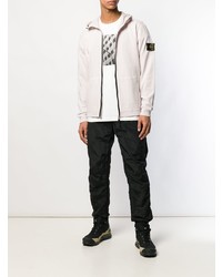 Мужской бежевый худи от Stone Island