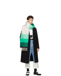 Мужской бежевый шарф в горизонтальную полоску от Loewe