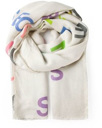 Женский бежевый шарф с принтом от Faliero Sarti
