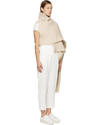 Женский бежевый шарф от Acne Studios