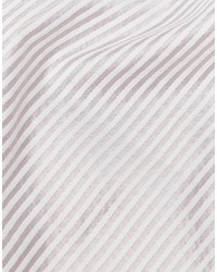 Бежевый шелковый нагрудный платок в горизонтальную полоску от Selected