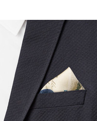 Бежевый шелковый нагрудный платок с принтом от Alexander McQueen