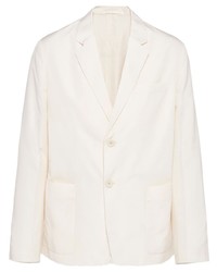 Мужской бежевый шелковый пиджак от Prada