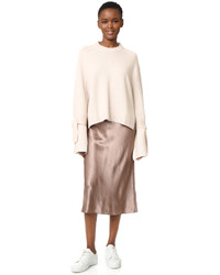 Женский бежевый шелковый свитер от Tibi