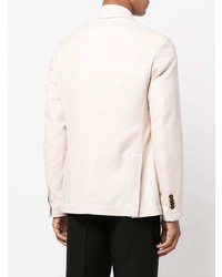 Мужской бежевый шерстяной двубортный пиджак от Manuel Ritz