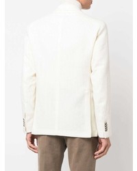 Мужской бежевый шерстяной двубортный пиджак от Tagliatore