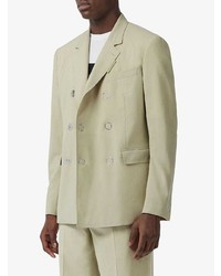 Мужской бежевый шерстяной двубортный пиджак от Burberry