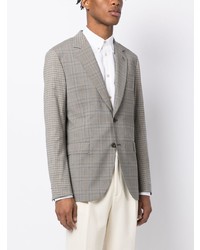 Мужской бежевый шерстяной пиджак в клетку от Paul Smith